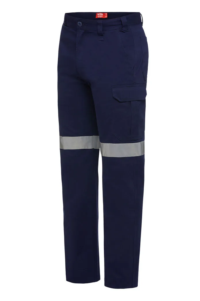 2 x Mens Hard Yakka Basic Drill Cargo Pant Cotton Navy Pants With Tape