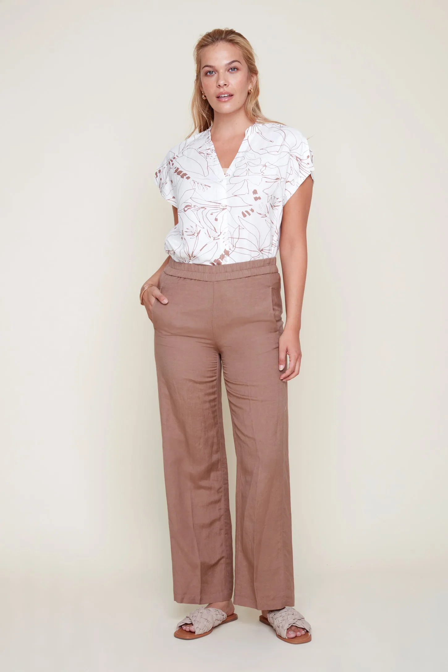 29" Wide Leg Linen Pant