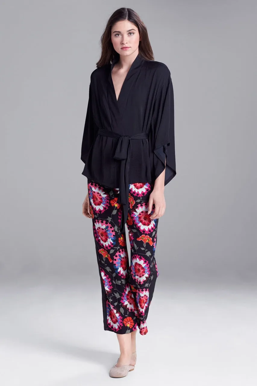 Abstract Suzani Pants Black Multi