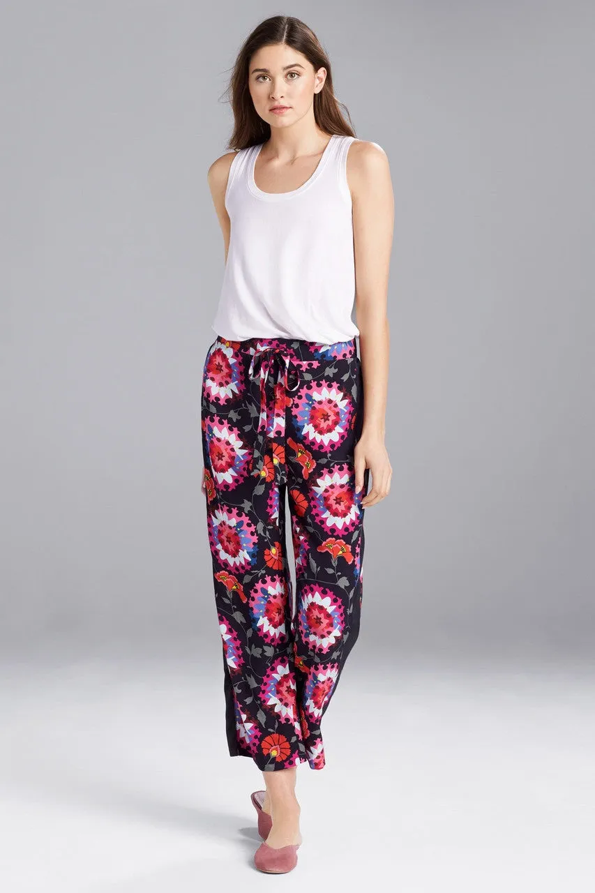 Abstract Suzani Pants Black Multi