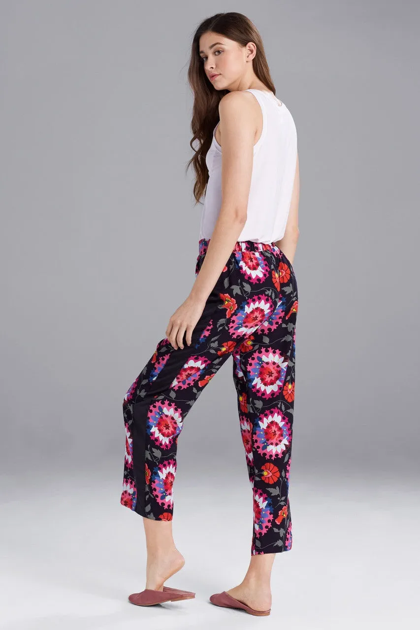 Abstract Suzani Pants Black Multi