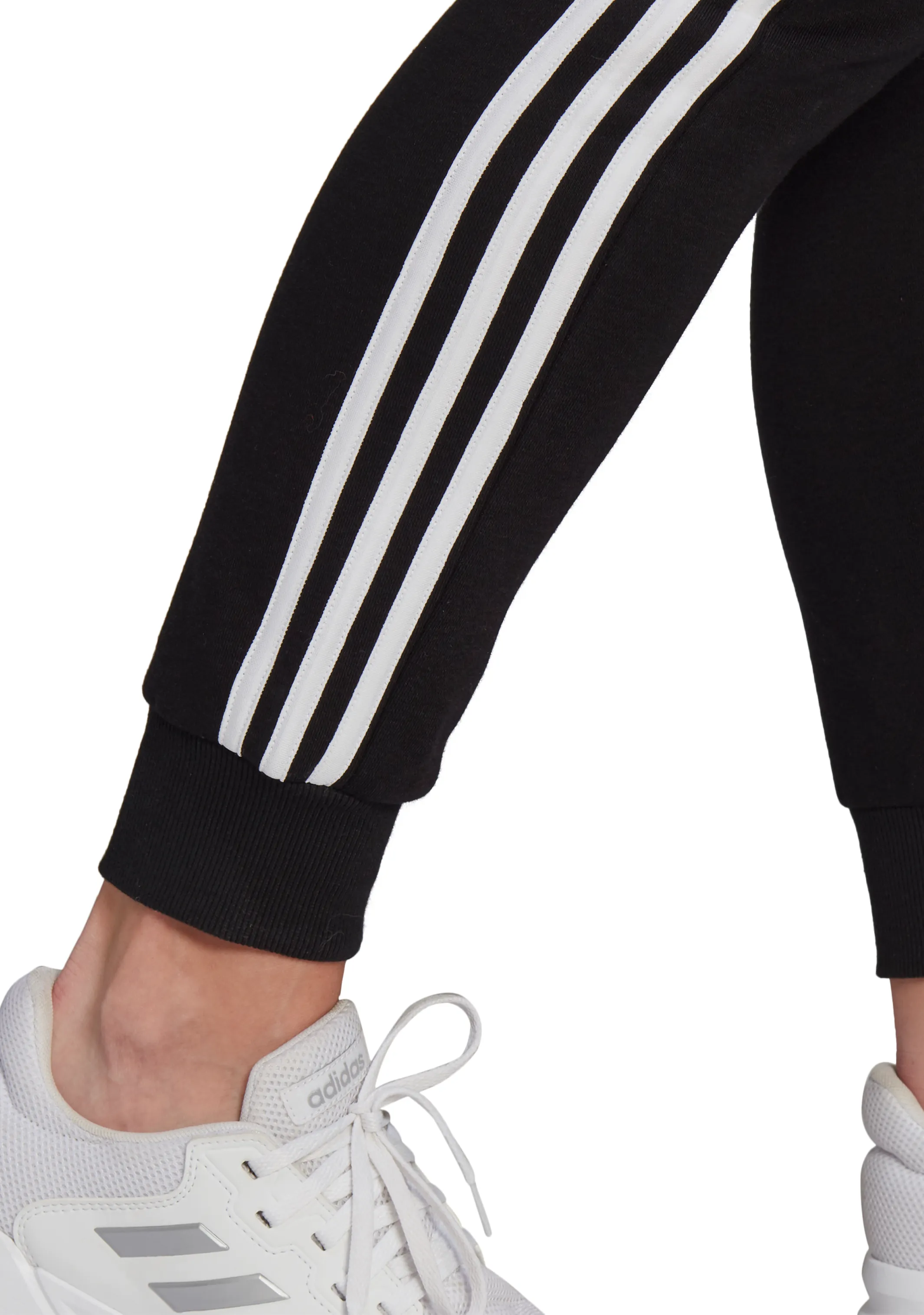 Adidas Womens Essential Fleece 3 Stripe Pants <br> GM5551