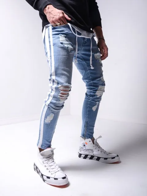 Aidase New Printed Statuary Jeans Loose Straight Men Denim Biker Casual Pants Hip Hop Man Jean Hombre Pantalon Artistic Work Size S-3XL