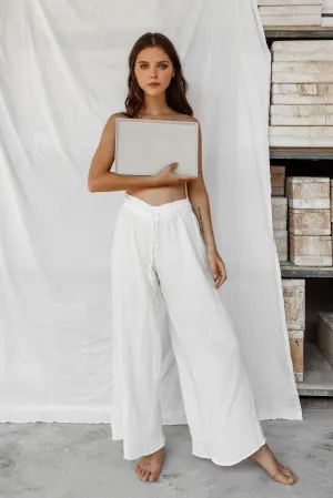 Akasha Cotton Pants - White