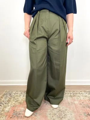 Argo Wide Leg Trouser in Olive