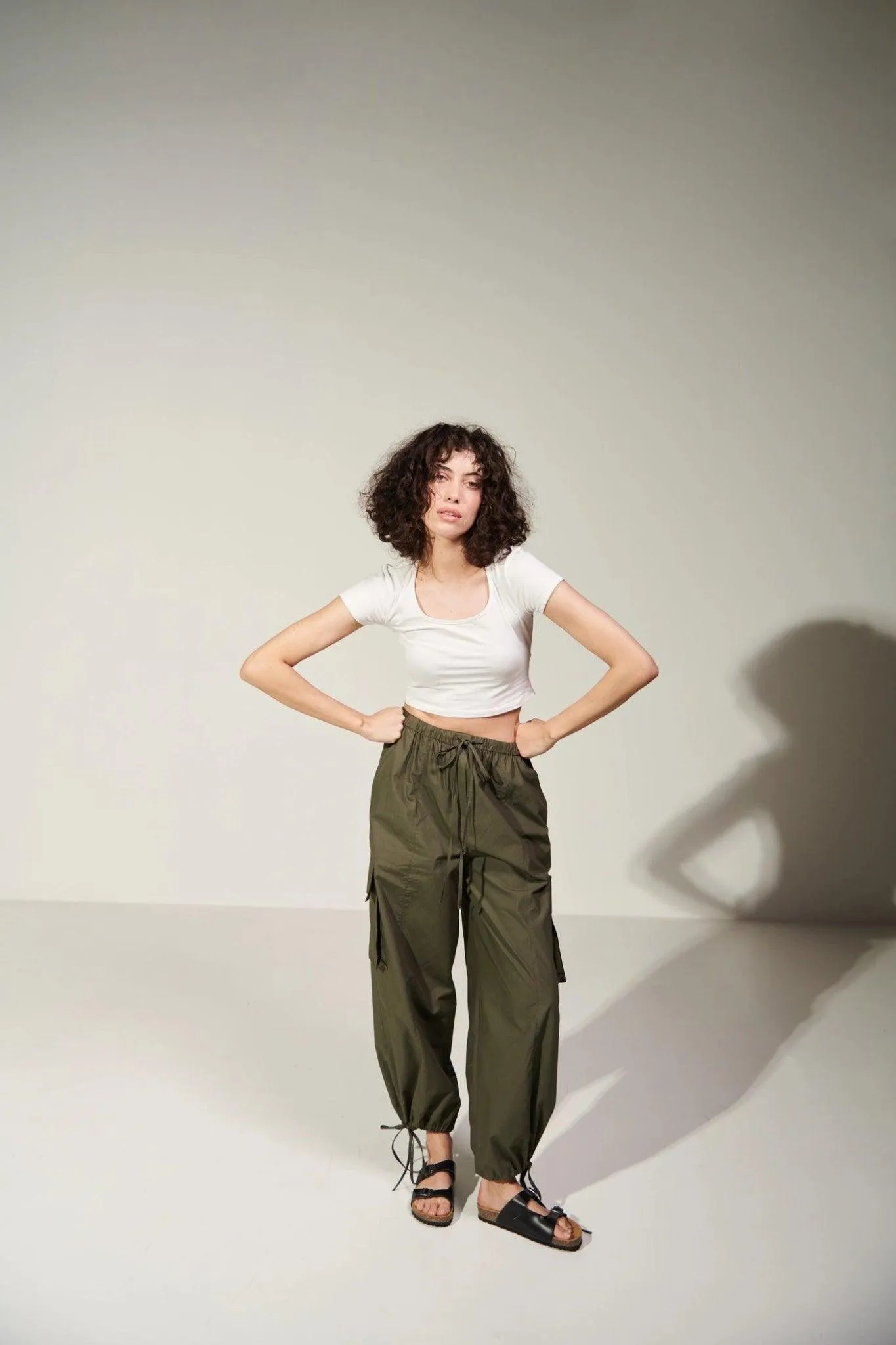 Army Green Parachute Pants