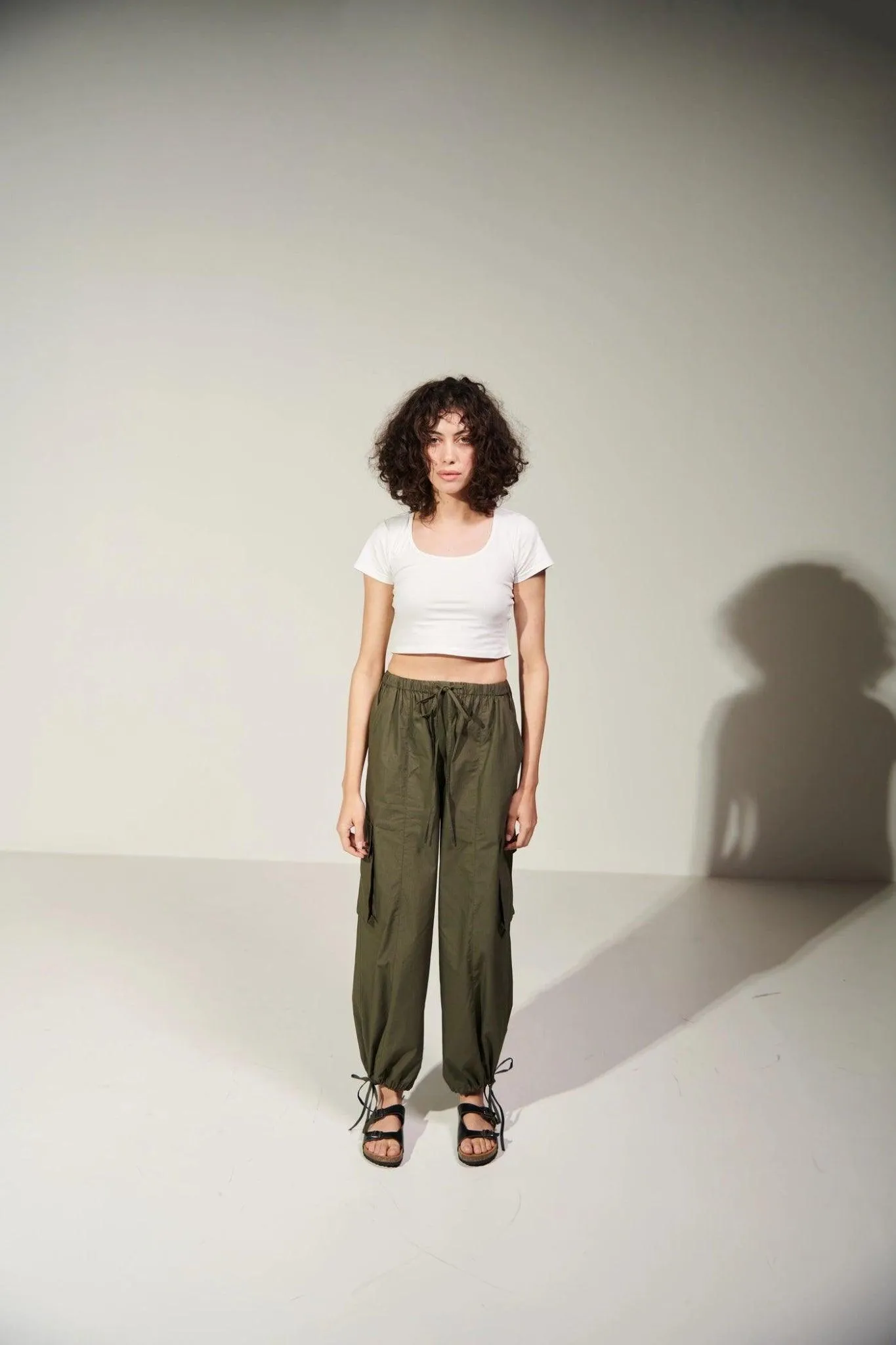 Army Green Parachute Pants