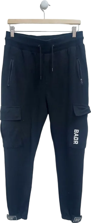 Badr Black Cargo Joggers UK L