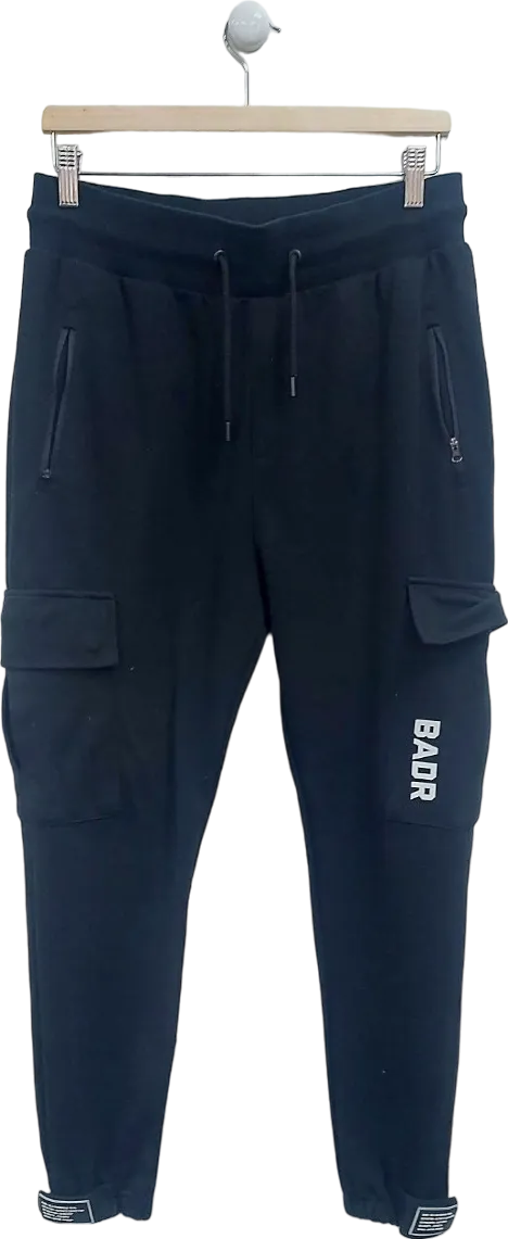 Badr Black Cargo Joggers UK L