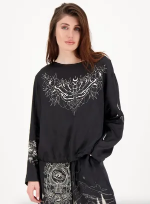 Beatrice Blouson Magic Top - Black