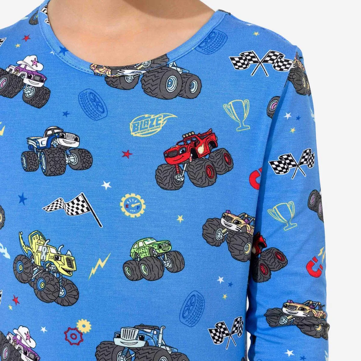 Bellabu Bear Blaze and The Monster Machine Monster Trucks Bamboo Pants Set Pajamas