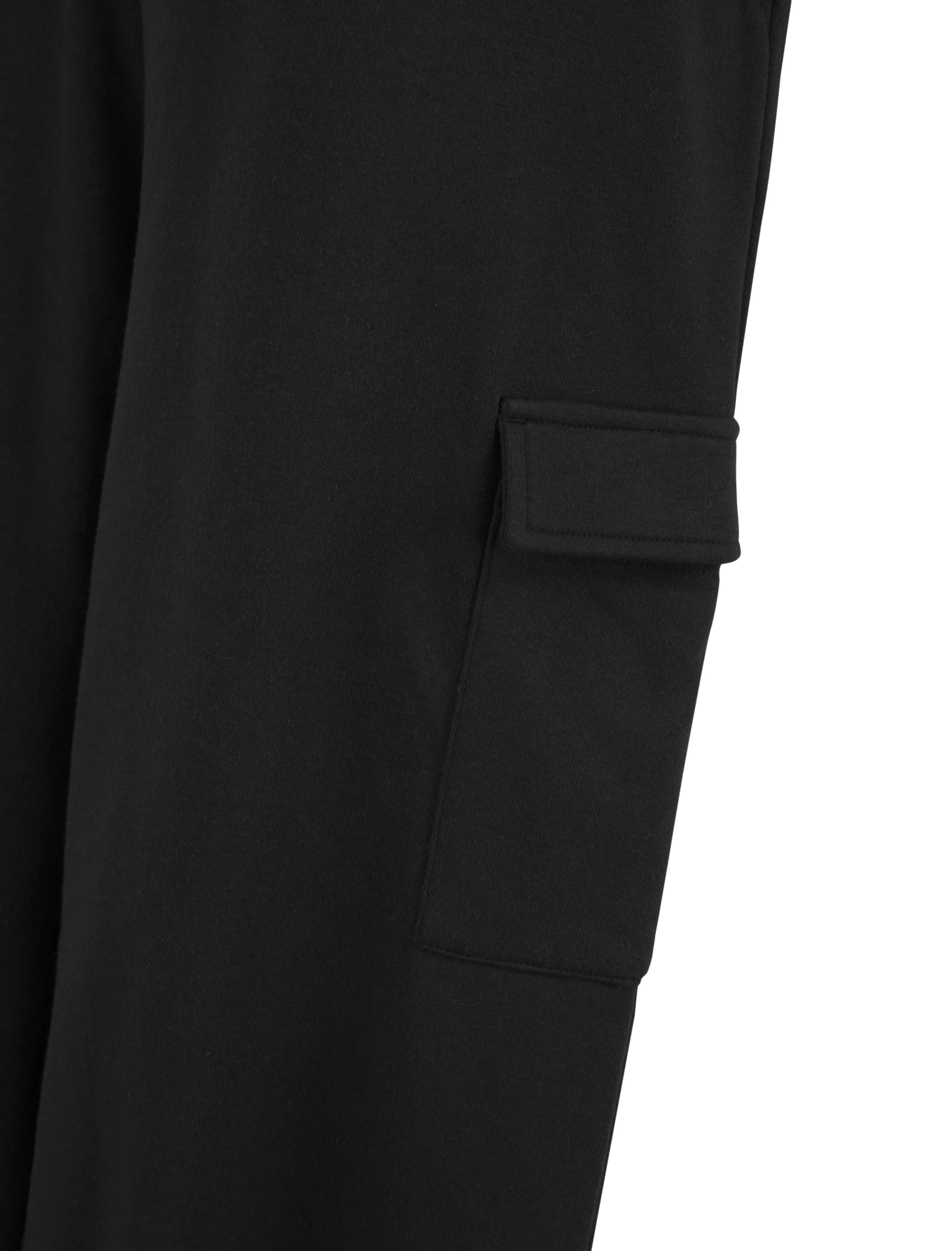 BLACK WIDE LEG COMBAT STYLE JOGGER