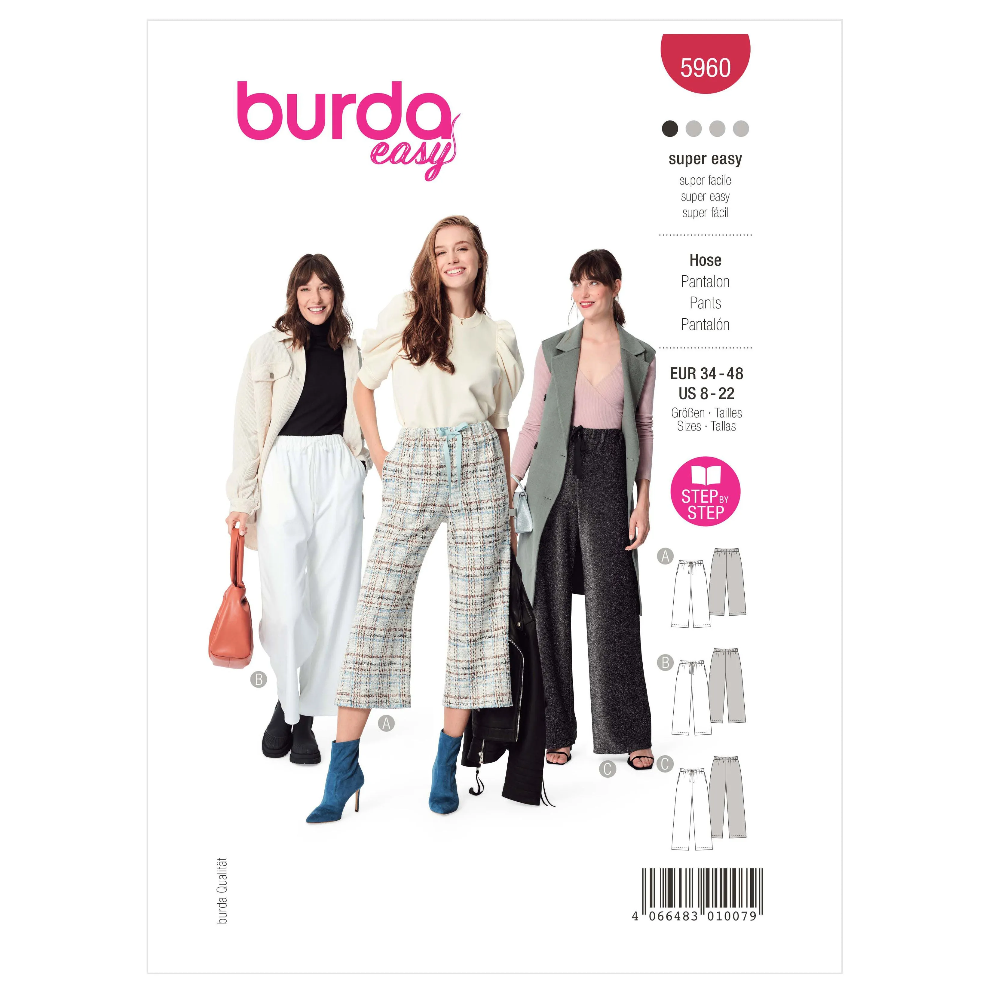 Burda Pattern 5960 Misses' Skirt/Pants