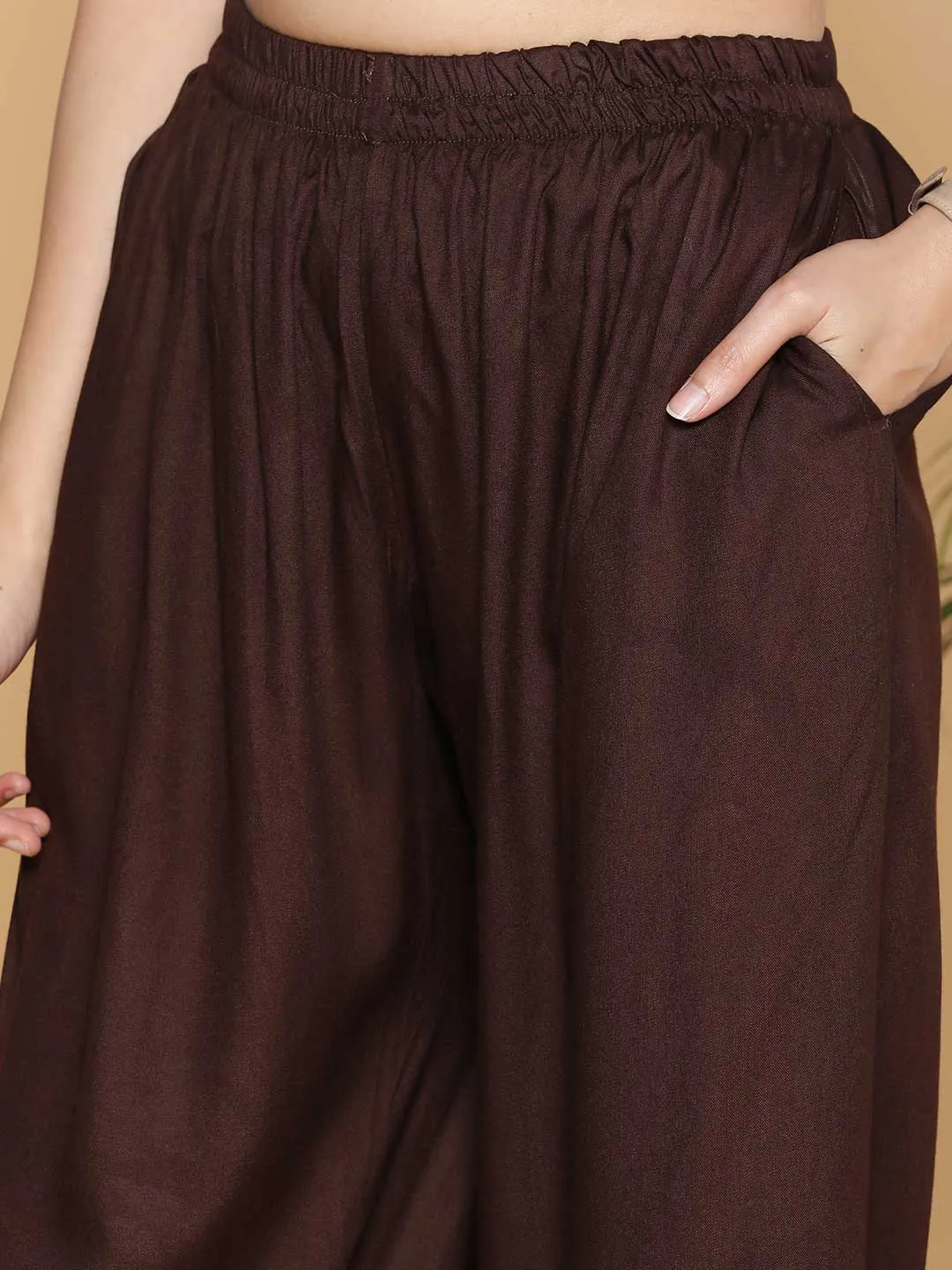 Coffee Palazzo Pants