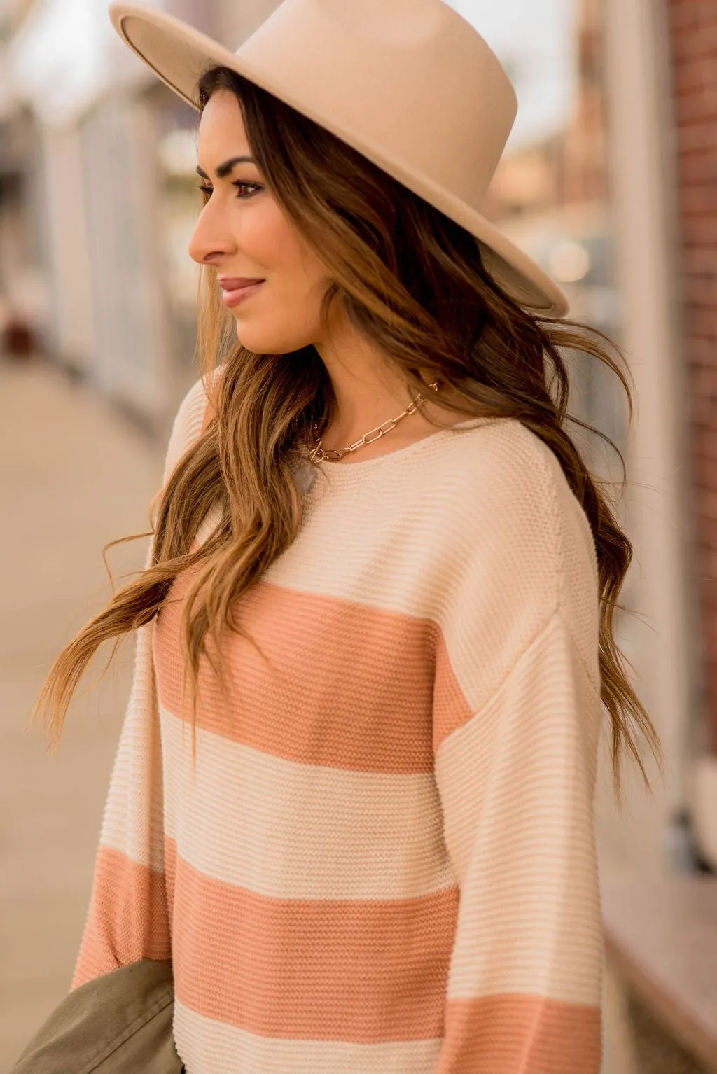 Corded Color Blocked Sweater