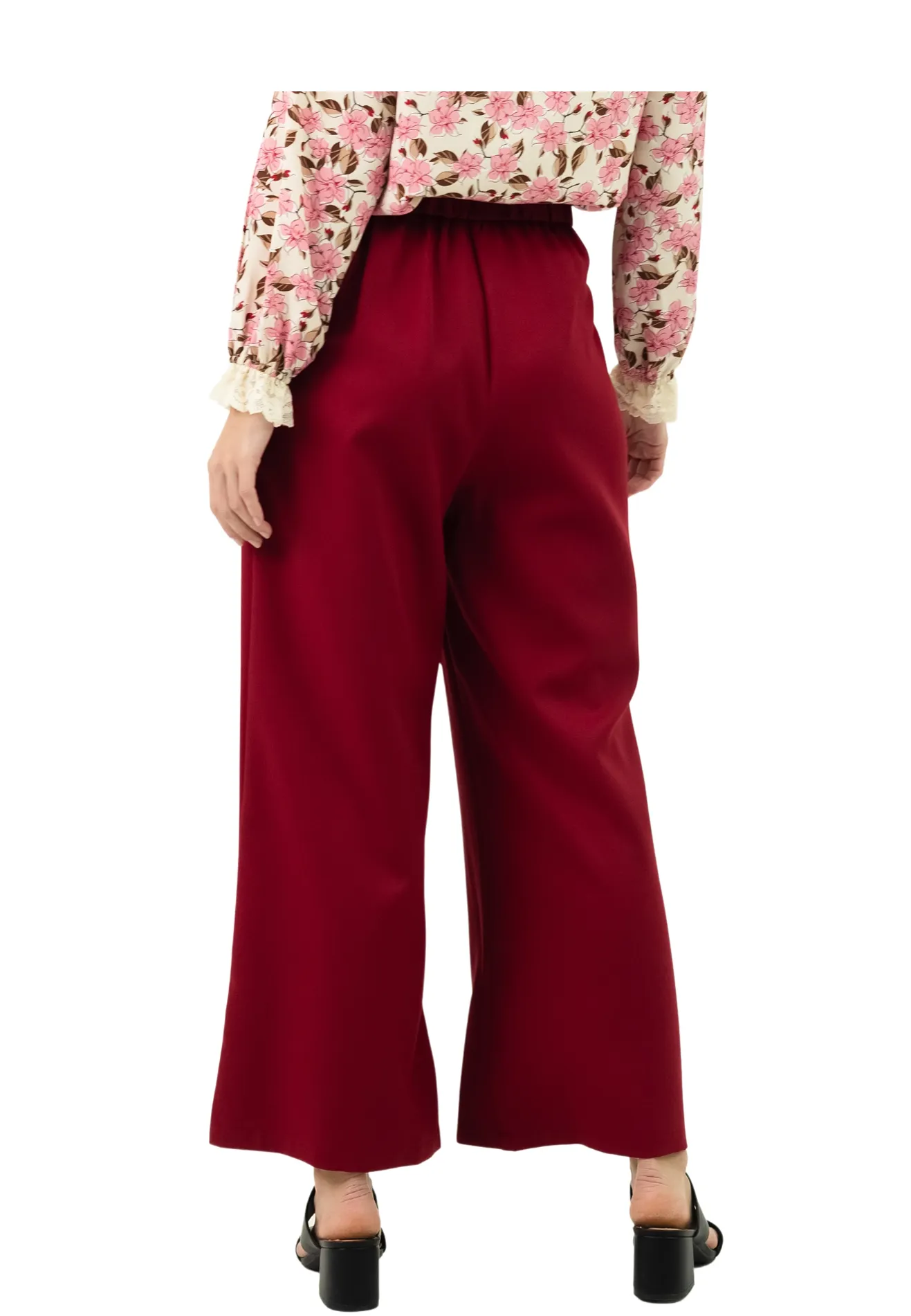 DAISY By VOIR Buttoned Pleated Flare Pants