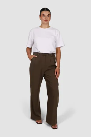 DOWNTOWN PANT CHOCOLATE TALL FIT