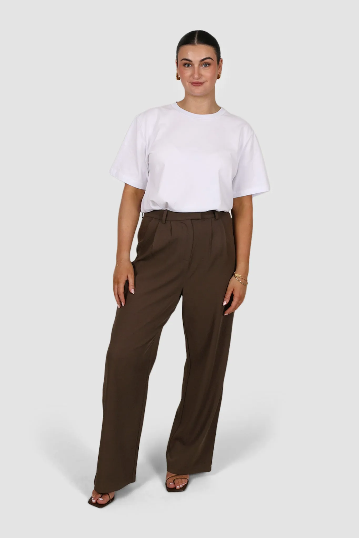 DOWNTOWN PANT CHOCOLATE TALL FIT