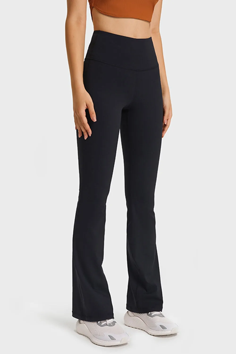 Elastic Waist Flare Yoga Pants