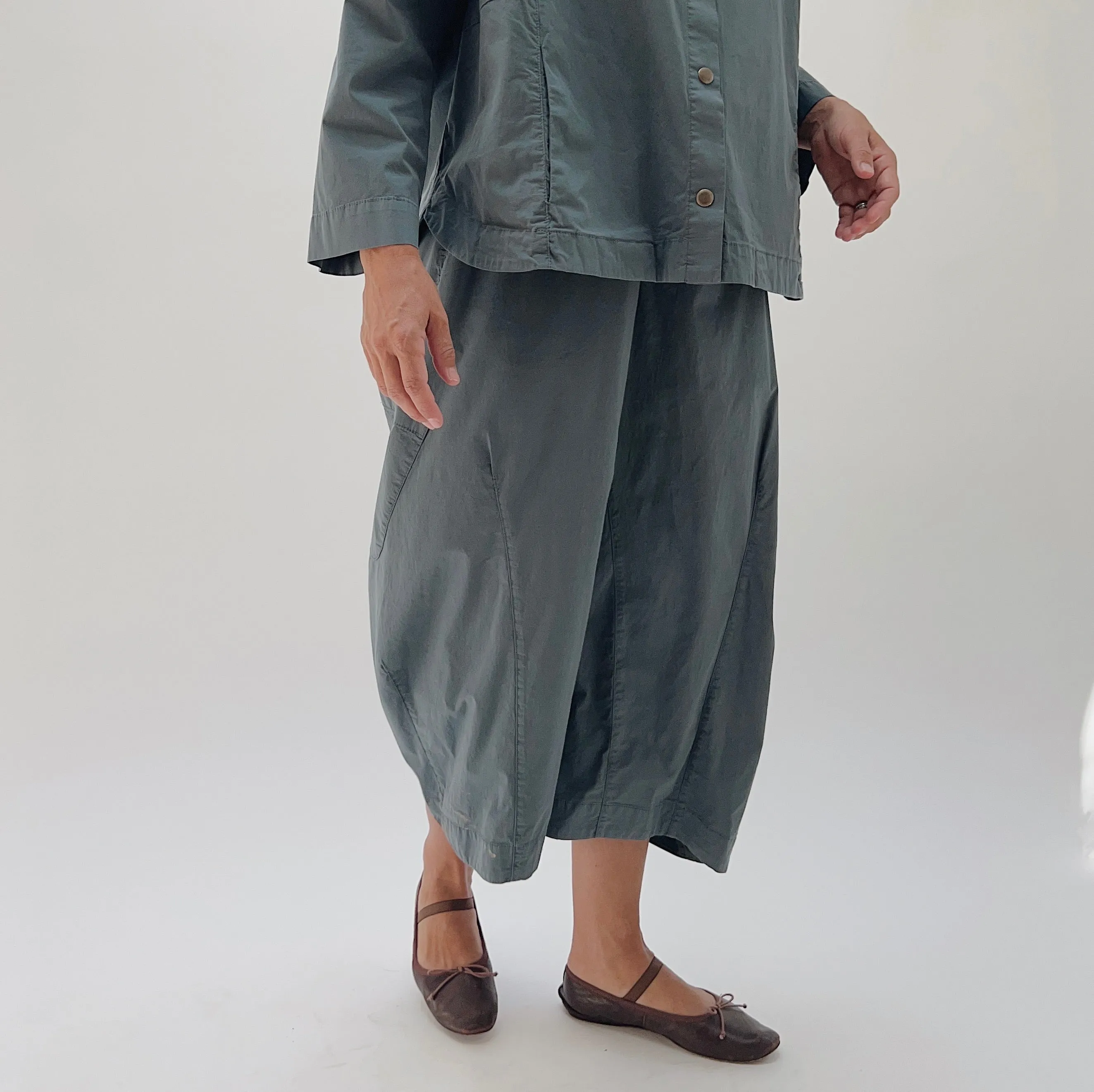 Eleven Stitch | Snap Front Pant in Denim