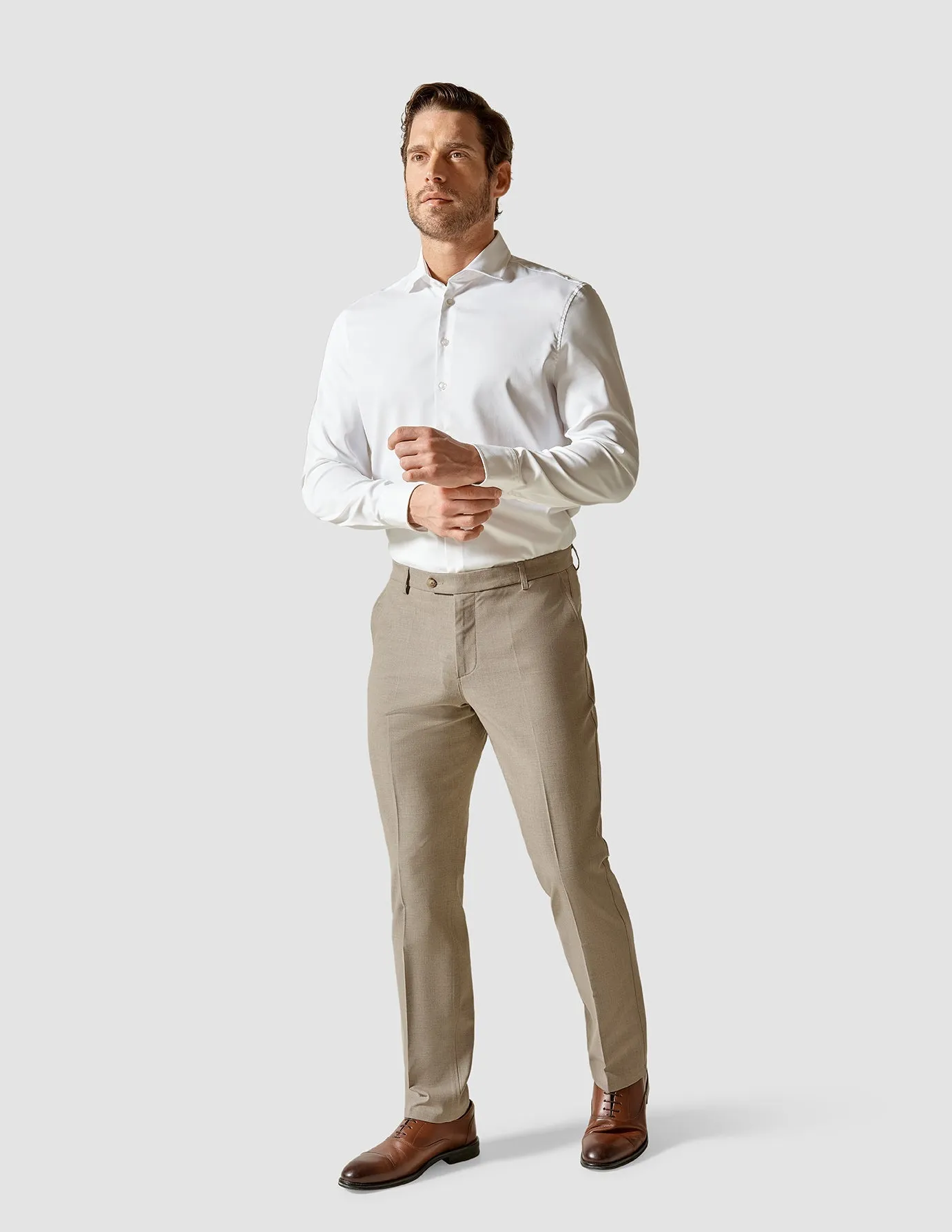 Essential Suit Pants Regular Beige Melange