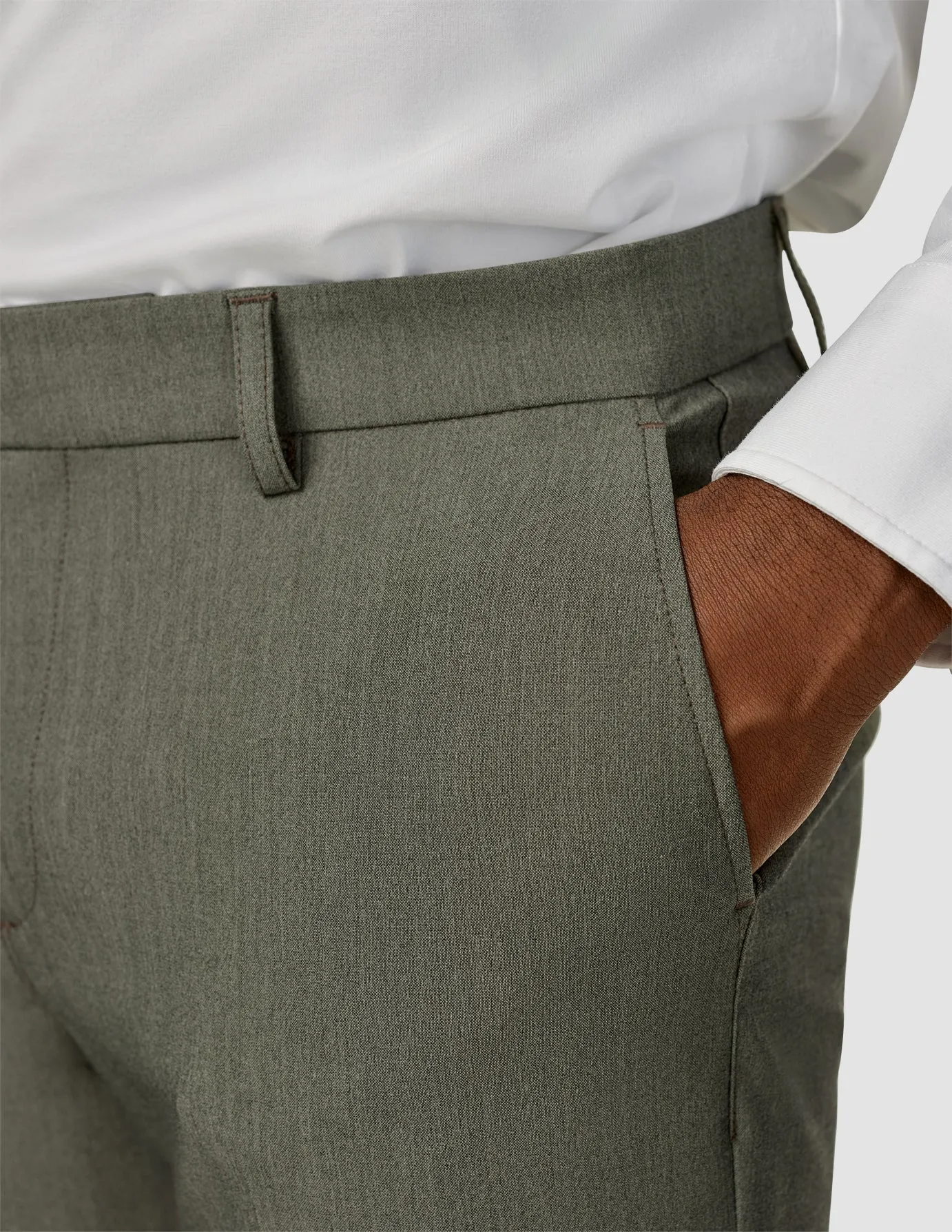 Essential Suit Pants Slim Green Melange