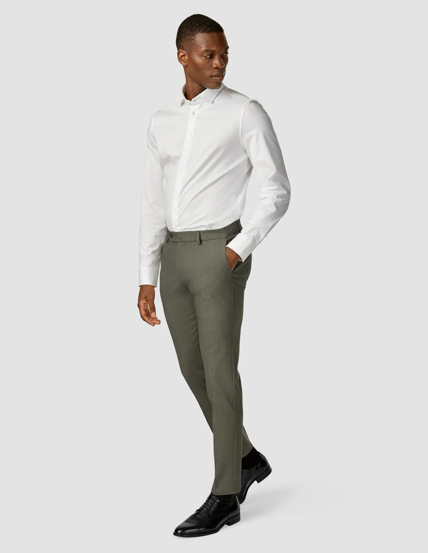 Essential Suit Pants Slim Green Melange