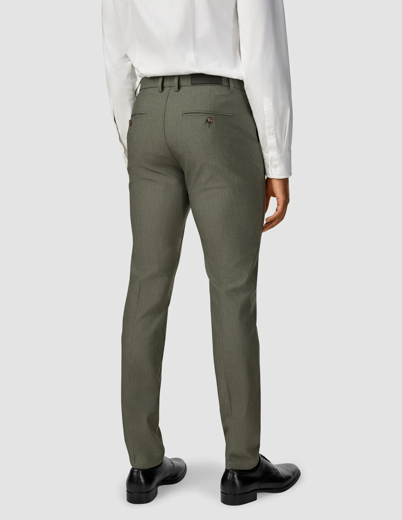 Essential Suit Pants Slim Green Melange