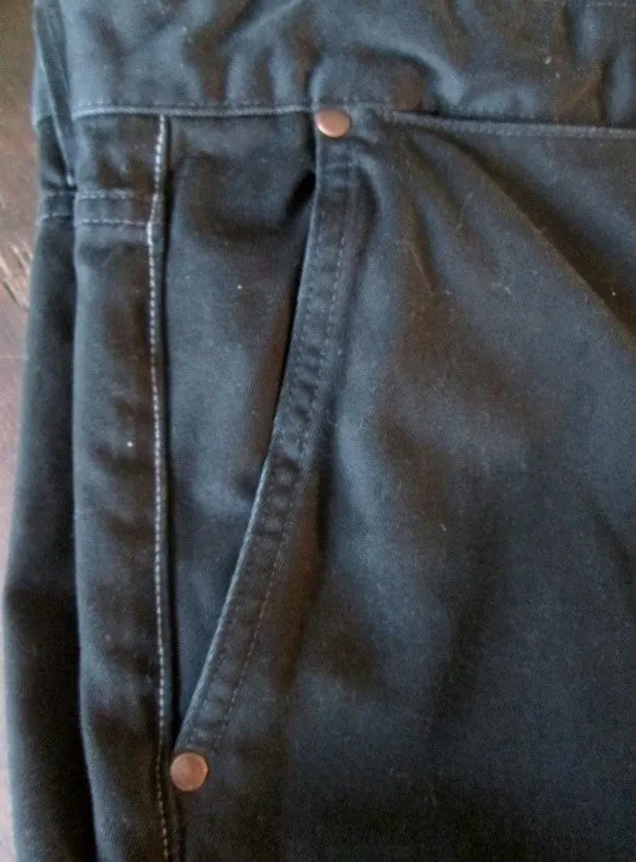 EUC MENS GROWN & SEWN USA BLACK 38 X 34 FOUNDATION STRAIGHT PANT BLACK