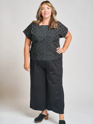 Fae Wide Leg Plus Size Pant - Black Jersey