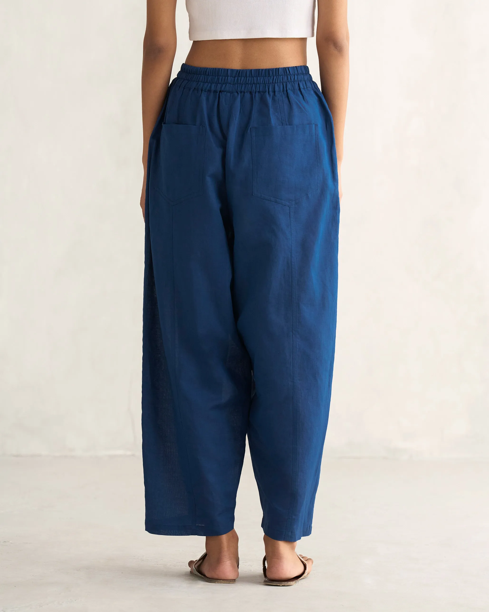 Flayer Drawstring Pants - Navy