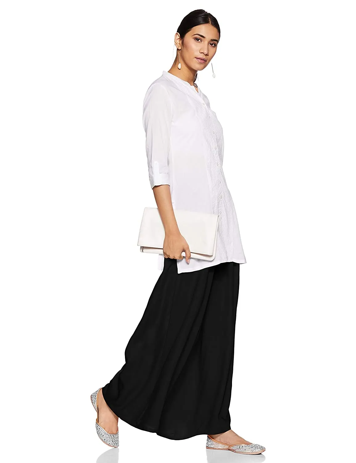 Free Size Black Palazzo Pants for Ladies