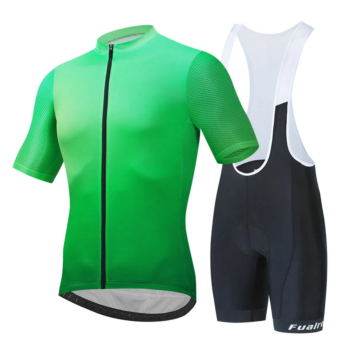 FUALRNY Cycling Jersey Set Summer Short Sleeve Breathable Yellow MTB Bike Cycling Clothing Maillot Ropa Ciclismo Uniform Suit