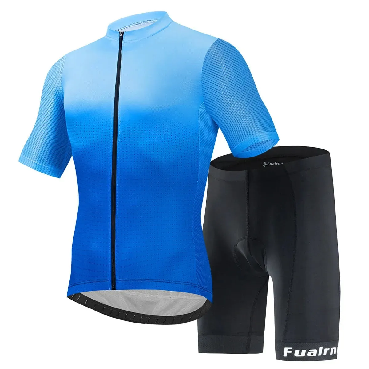 FUALRNY Cycling Jersey Set Summer Short Sleeve Breathable Yellow MTB Bike Cycling Clothing Maillot Ropa Ciclismo Uniform Suit