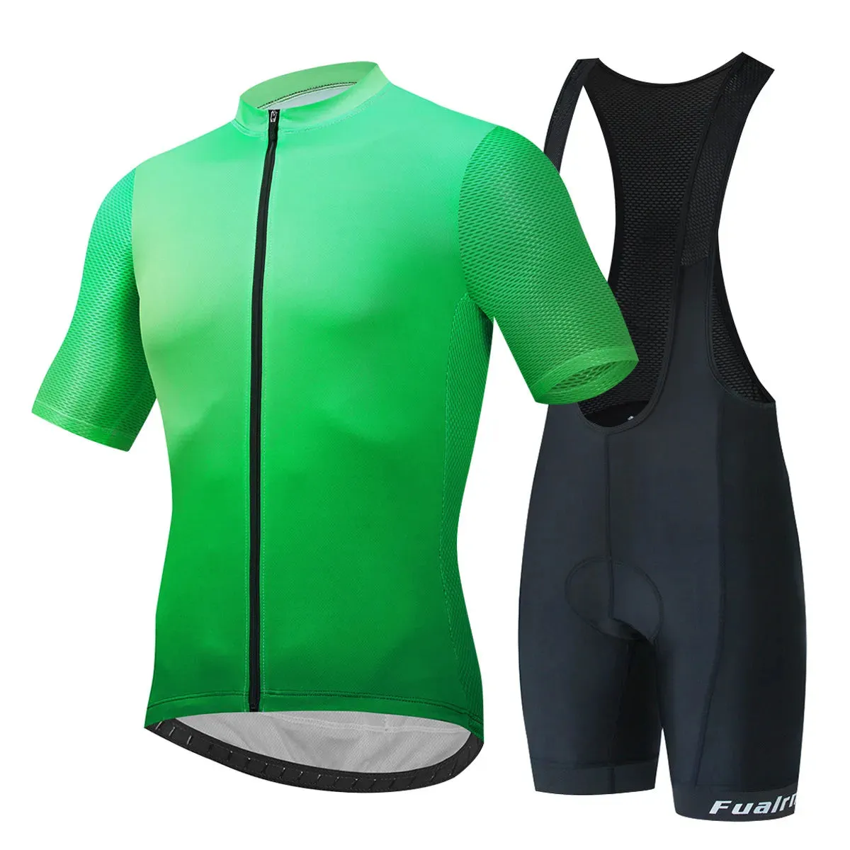 FUALRNY Cycling Jersey Set Summer Short Sleeve Breathable Yellow MTB Bike Cycling Clothing Maillot Ropa Ciclismo Uniform Suit