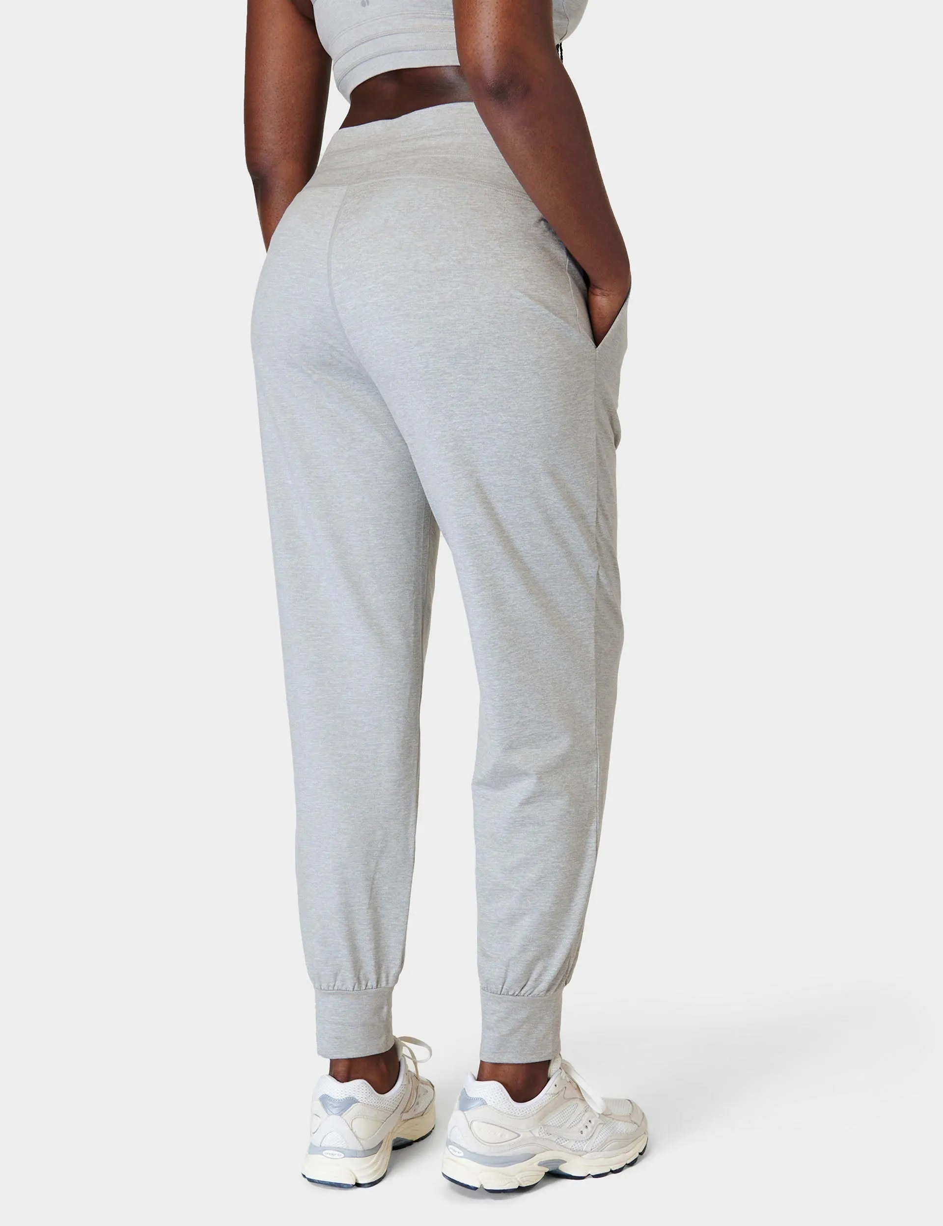 Gaia Yoga Pants - Light Grey Marl