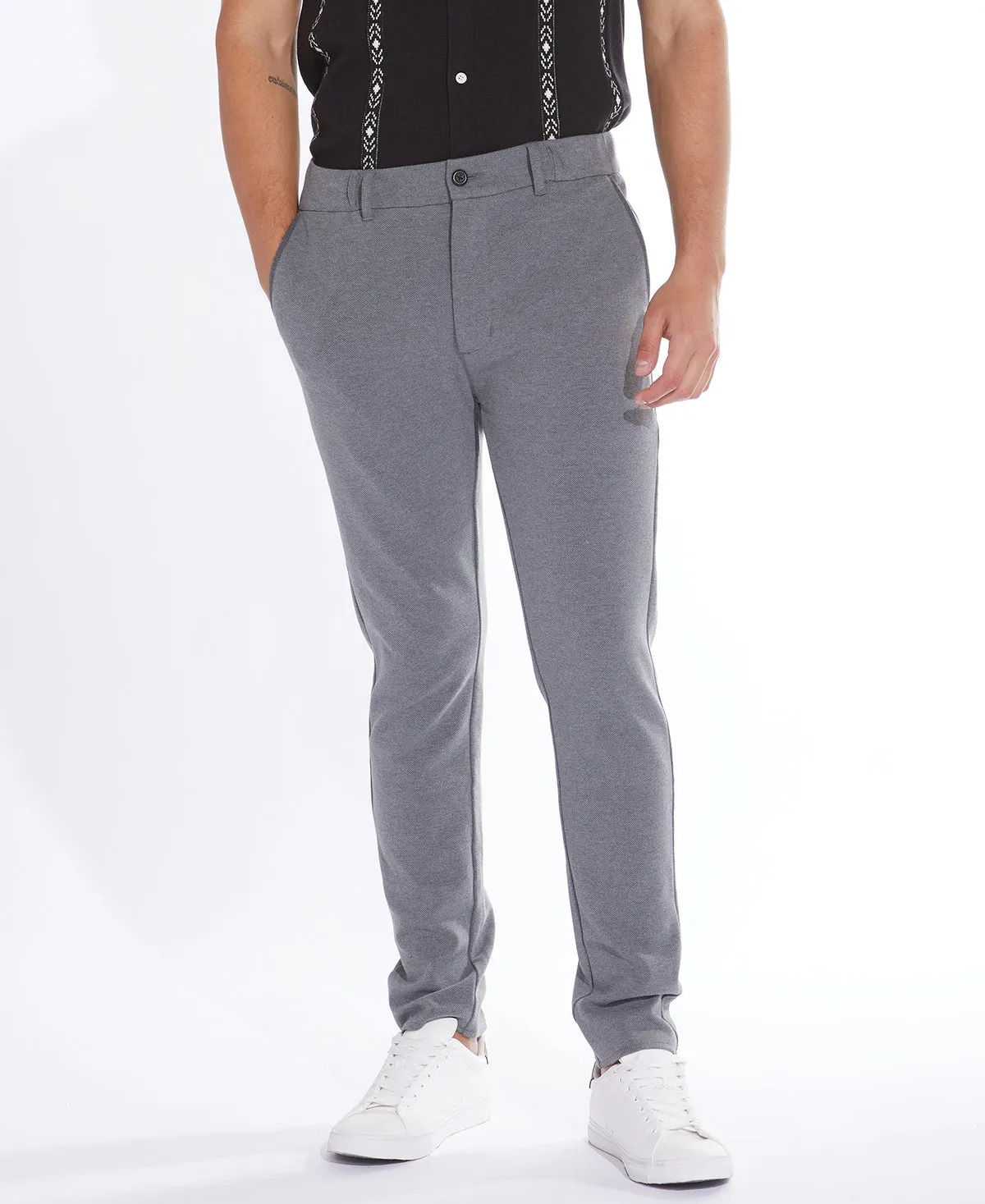 Gano Slim Knit Pants (Dark Gray)