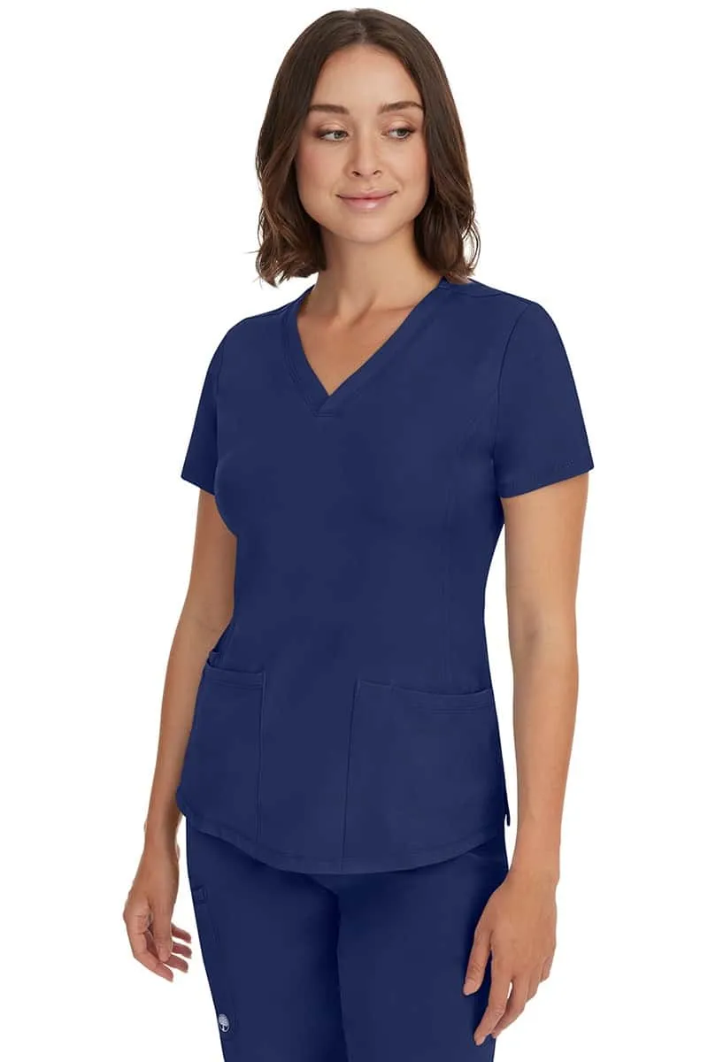 HH Works Women's Scrub Set Monica Top & Tall Rebecca Pant | Navy Blue