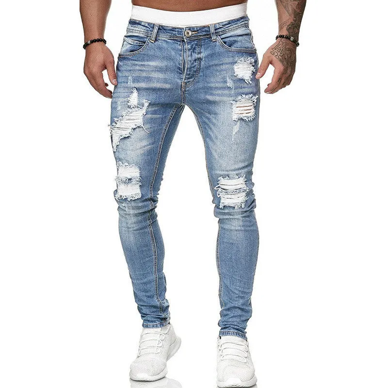 Hole-Worn Cowboy jeans