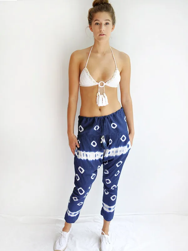 Indigo Sand Dollar Harem Pants