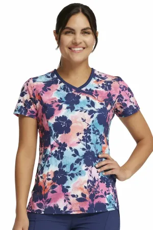 Infinity Women's Mock Wrap Print Top | Artistic Blooms