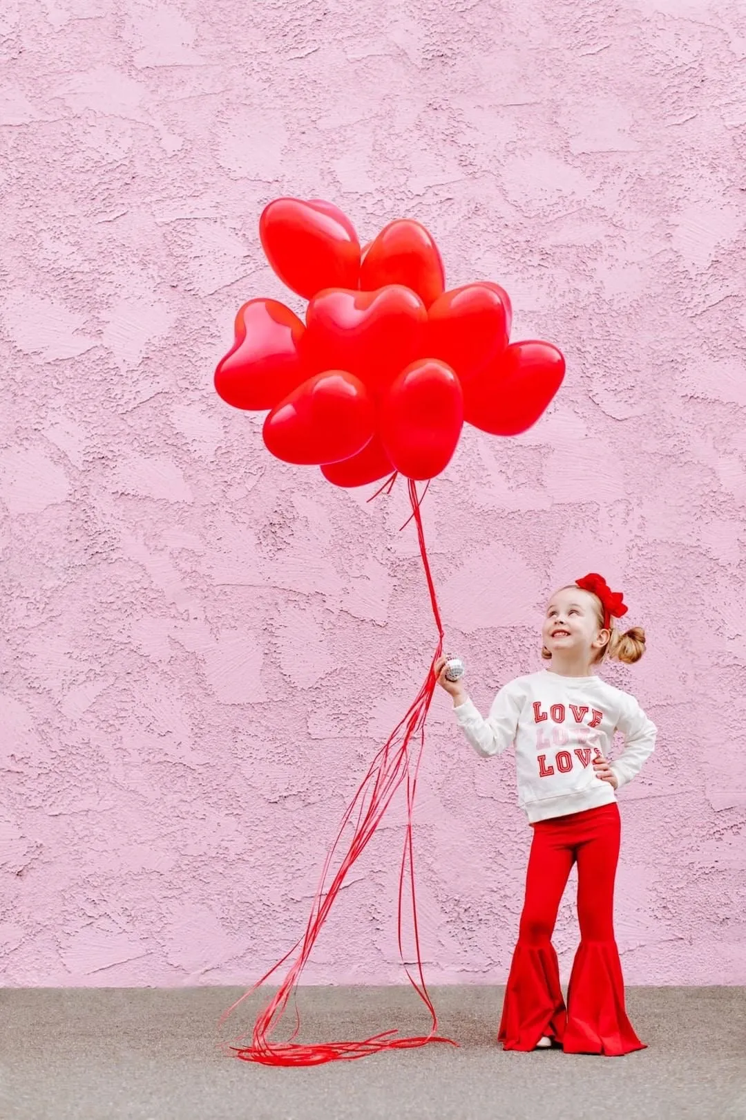 Kamryn Bell Bottoms in Solid Red