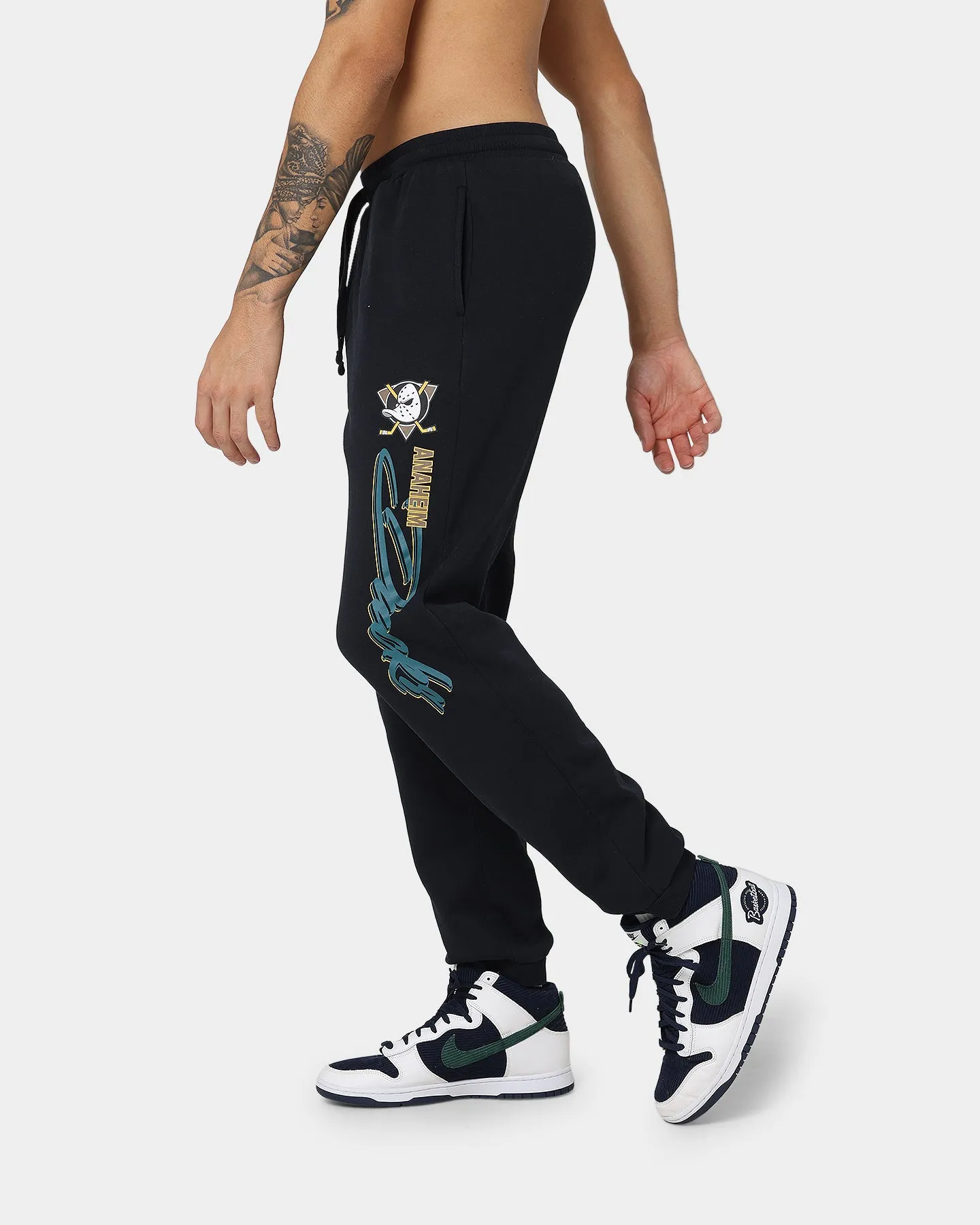 Majestic Athletic Anaheim Ducks Fly Track Pants Faded Black