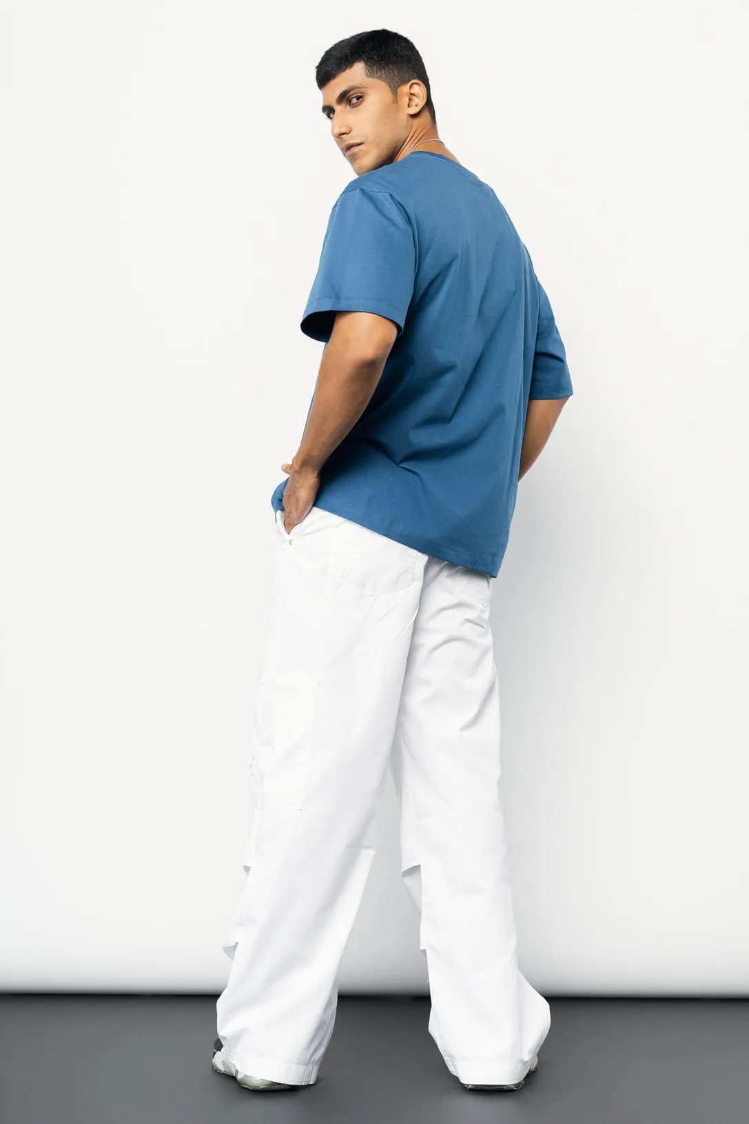 Men's White Parachute Pants