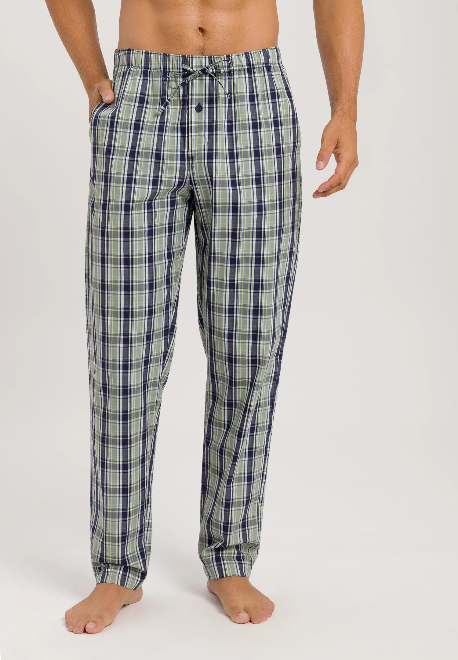 Night And Day Cotton Woven Pajama Pants | Green Check 75114-2873