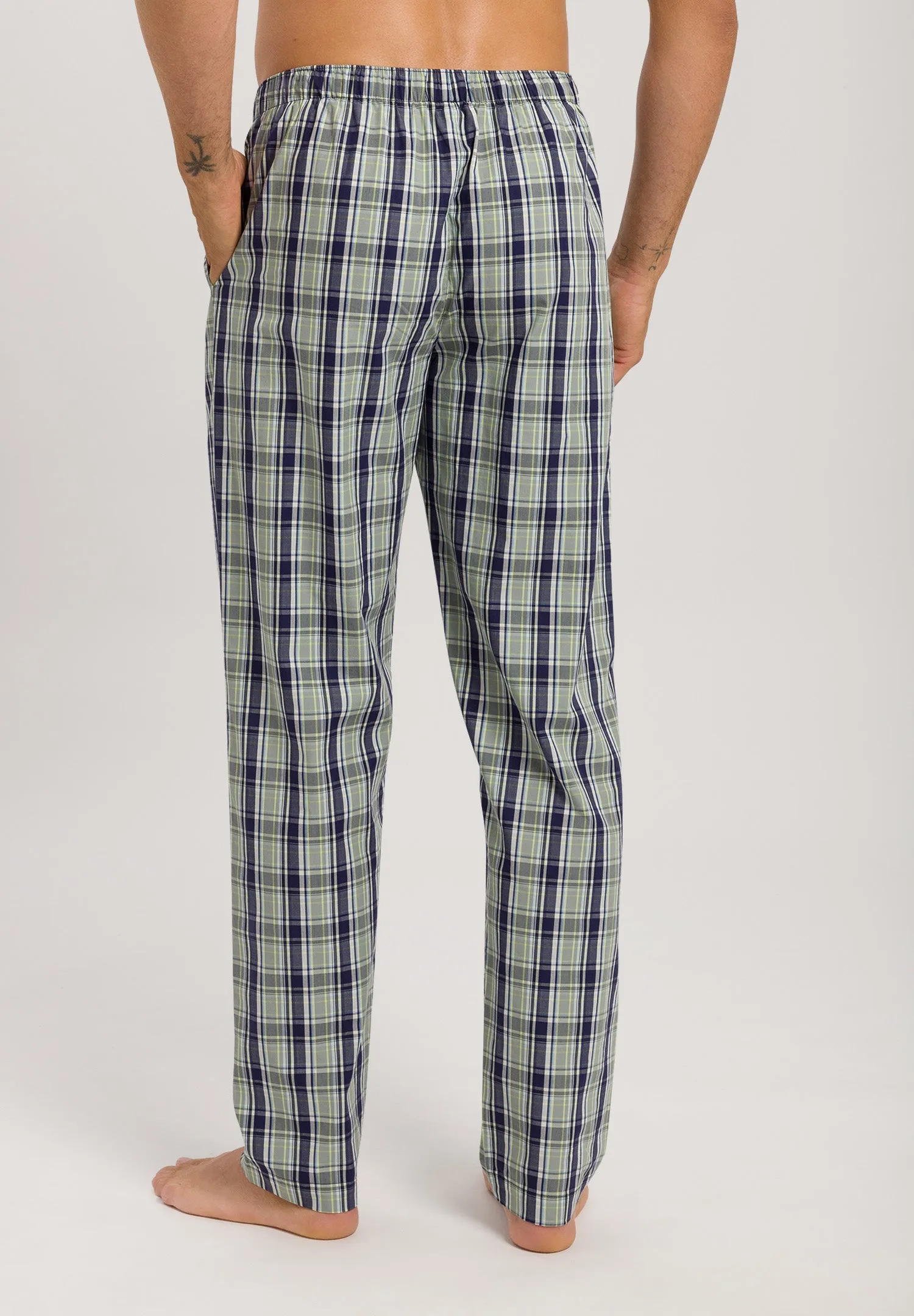 Night And Day Cotton Woven Pajama Pants | Green Check 75114-2873