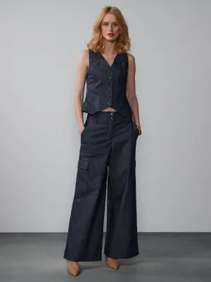 Paige Denim Wide Leg Cargo Pant