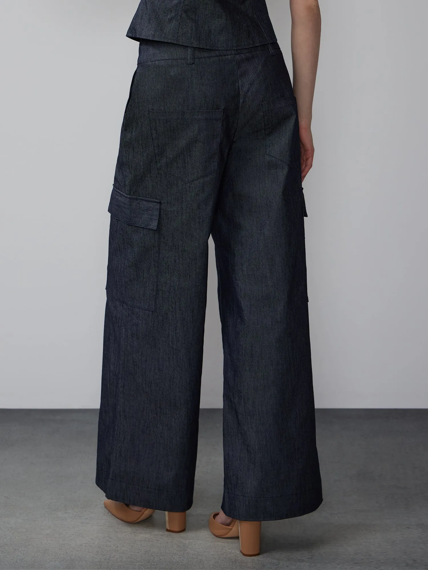 Paige Denim Wide Leg Cargo Pant