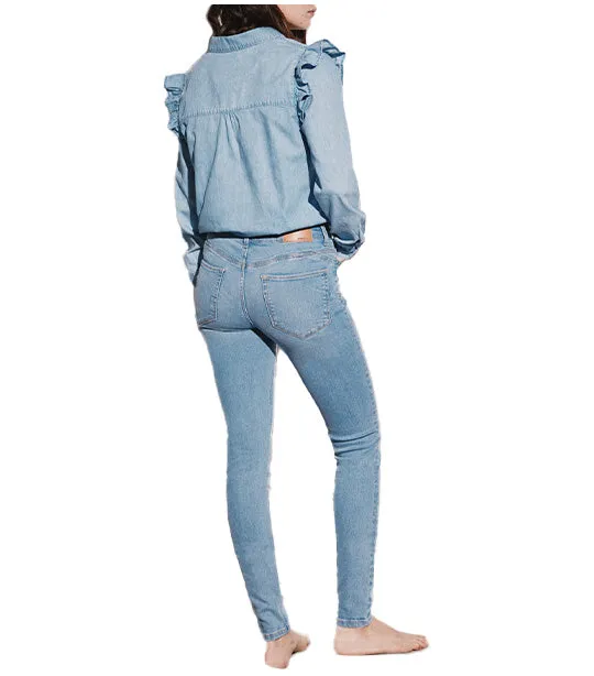 Push-Up Jeans Sustainable Wash Light Blue