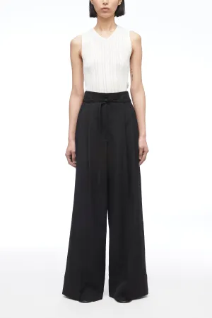 Relaxed Wool Wide-Leg Pant